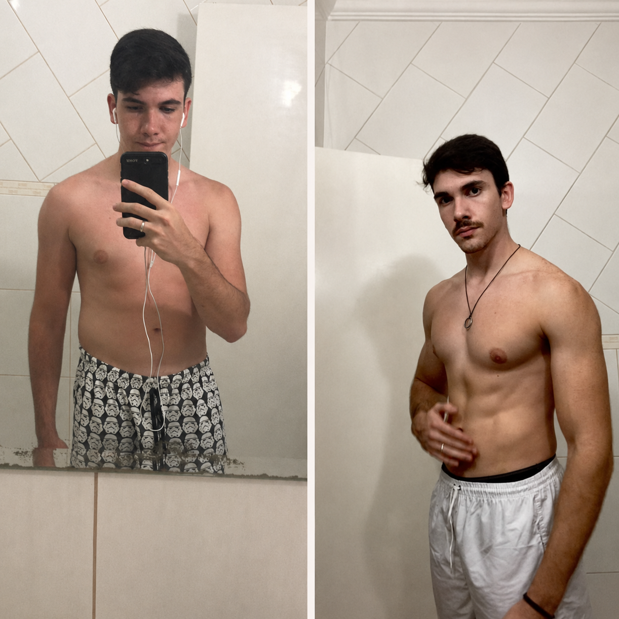 Antes e depois — resultado 1